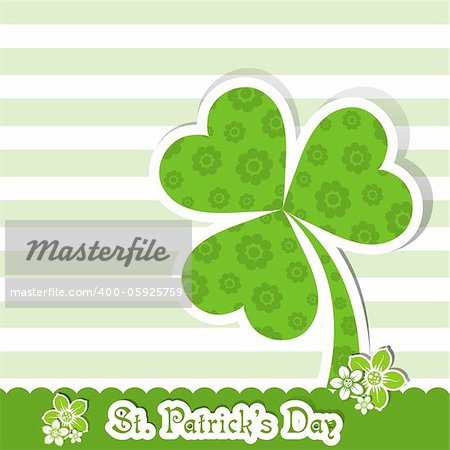 Template St. Patrick's day greeting card, vector illustration