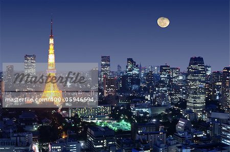 Tokyo Tower in Minato Ward, Tokyo, Japan