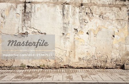 Aged street wall background, texture