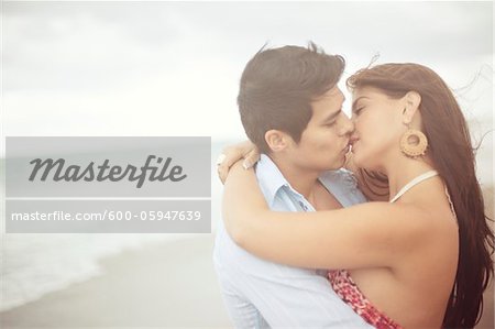 Couple Kissing at Beach, Jupiter, Palm Beach County, Florida, USA