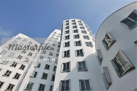 Neuer Zollhof Building, port des médias, Düsseldorf, Rhénanie du Nord-Westphalie, Allemagne