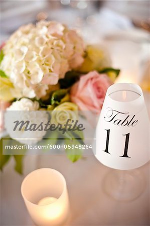 Table de réception de mariage