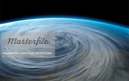 Ouragan sur la planète terre