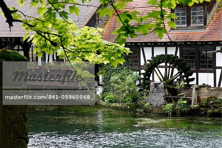 Mühle am Blautopf, Blaubeuren, Schwäbische Berge, Baden-Württemberg, Deutschland, Europa