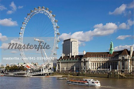 London Eye, Themse, London, England, Vereinigtes Königreich, Europa