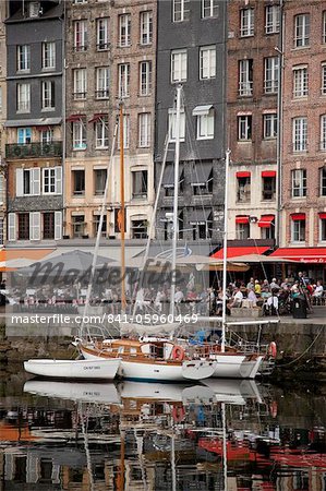 Inner harbour, Honfleur, Normandy, France, Europe