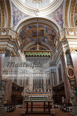 Innenraum St. Pauls Kathedrale von Mdina, Malta, Europa