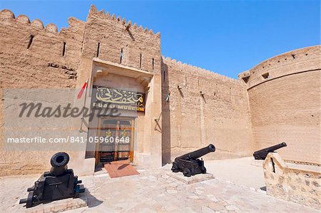 Cannons outside Dubai Museum, Al Fahidi Fort, Bur Dubai, United Arab Emirates, Middle East