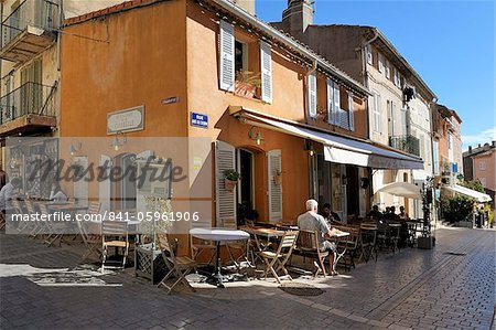 Zurück Straße Restaurants, St. Tropez, Var, Provence, Cote d ' Azur, Frankreich, Europa