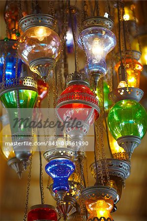 Lampes pour vente, Istanbul, Turquie, Europe