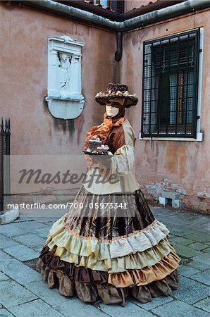 Woman in Costume During Carnival, Venice, Italy