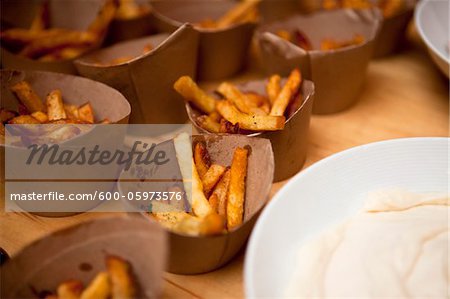 French Fries and Mayonnaise at Wedding, Toronto, Ontario, Canada