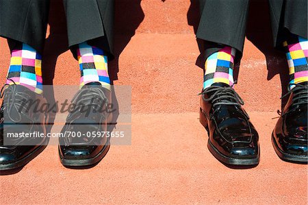 Checked Socks and Dress Shoes