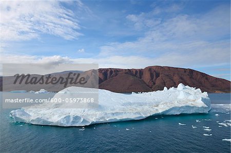 Iceberg and Mountain, Rode Fjord, Scoresby Sund, Greenland