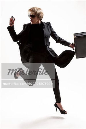 Business Woman Running