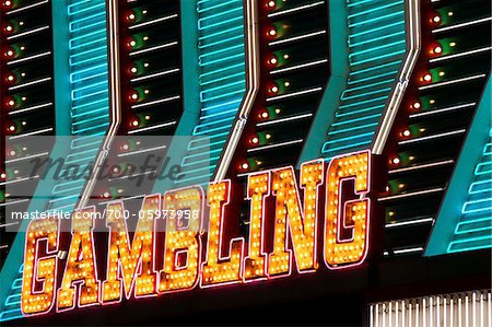 Gambling Sign, Fremont Street, Las Vegas, Nevada, USA