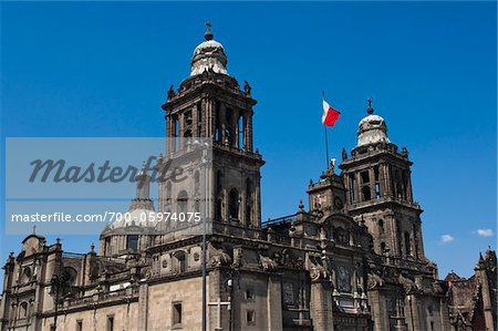 Métropolitaine cathédrale, Plaza de la Constitucion, Mexico, Mexique