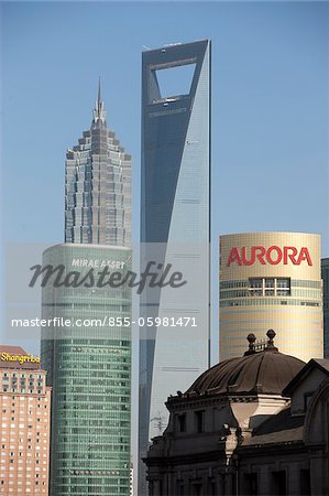 Skyscrapers at Lujiazhui, Pudong, Shanghai, China