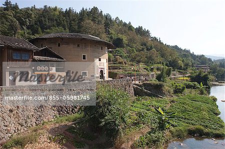 Hakka Tulou Lusenglou, village de Hongkeng, Yongding, Fujian, Chine