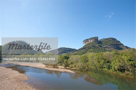 9 en zigzag rivière et Dawangfeng, Wuyi mountain, Fujian, Chine