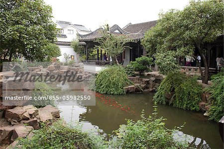 Garten von Yan Familys Residenz Yanjia Huayuan bei Mudu, Suzhou, Jiangsu Province, China