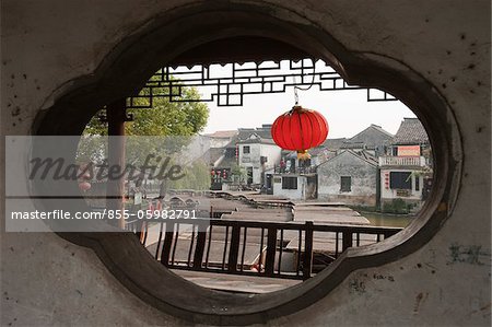 Embarcadère, vieille ville de Xitang, Zhejiang, Chine