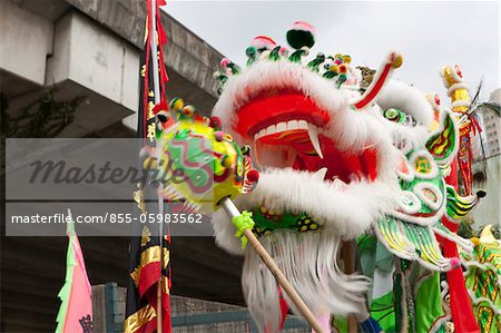 Dragon dance celebrating Tam Kung festival at Tam Kung temple, Shaukeiwan, Hong Kong