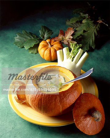 creamed pumpkin and fennel soup