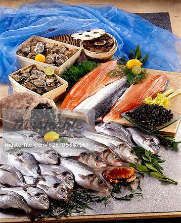 Fresh fish and seafood