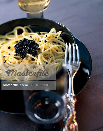 Spaghetti au caviar