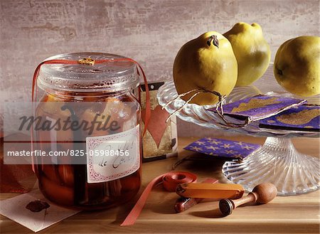 Spiced quince pickles