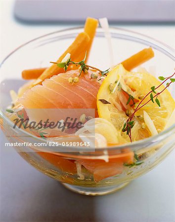 Marinated smoked salmon