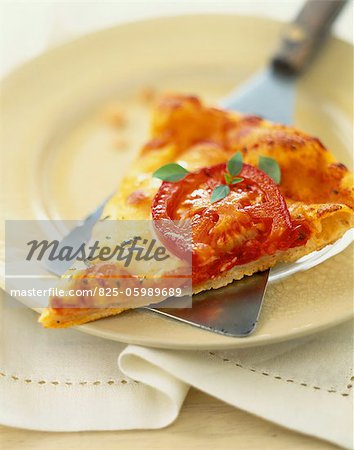 Tomato,mozzarella and basil tart