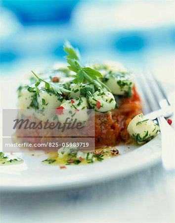 Scallop and confit tomato Tartare