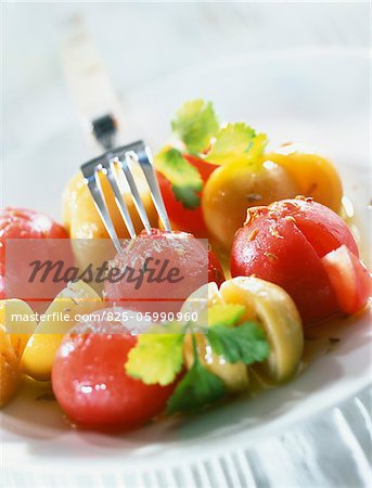 tomato and lemon confit salad with argan oil