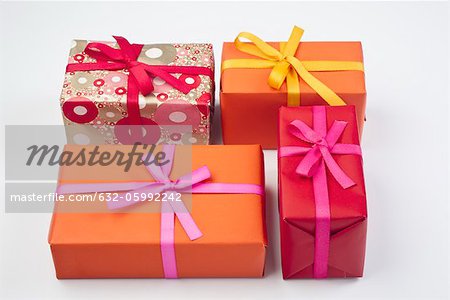 Festively wrapped gifts Festively wrapped gifts