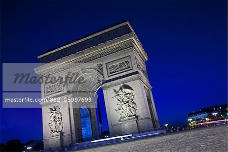 Arc de triomphe de l'Etoile, l'arc de triomphe, Place Charles de Gaulle, Paris, France, Europa