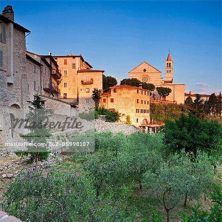 Italy, Umbria, Perugia district, Assisi, Basilica of Santa Chiara.