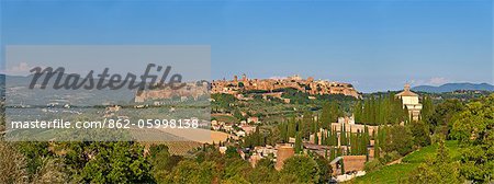 Italy, Umbria, Terni district, Orvieto, Panoramic view