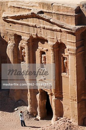 Die römische Löten Grab, Wadi Farasa, Petra, Jordanien