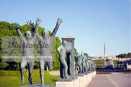Europe, Scandinavia, Norway, Oslo, sculptures by Emanuel Vigeland in Vigeland Park