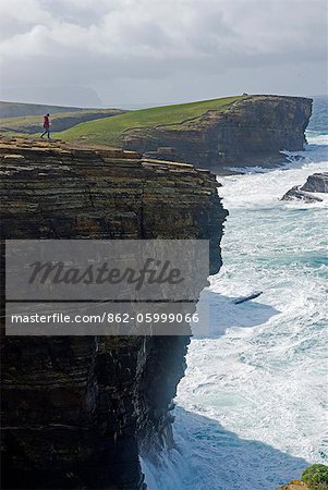 A sea stack at Yesnaby, near Stromness on the main island of Orkney, Scotland