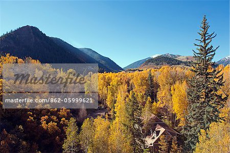 Nordamerika, USA, Vereinigte Staaten von Amerika, Colorado, The Elk Range, Dorf in Aspen, Aspen Nordamerika, USA, Vereinigte Staaten von Amerika, Colorado, The Elk Range, Dorf in Aspen, Aspen