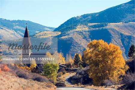 Nordamerika, USA, Vereinigte Staaten von Amerika, Colorado, The Elk Range, Aspen, Aspen Dorf Kirche