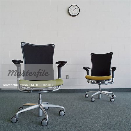 Empty office chairs in office