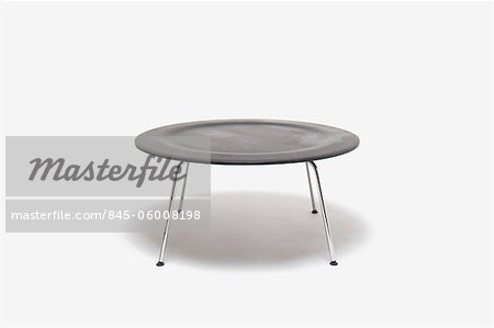 Ebonised Black CTM (coffee table metal) Table. Designer: Charles and Ray Eames