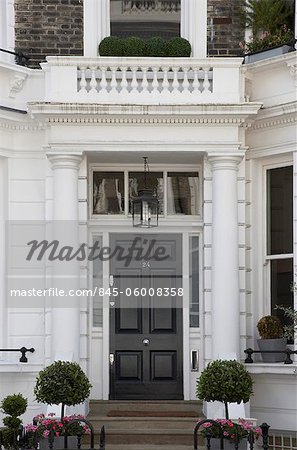 Front door in Kensington, London, UK