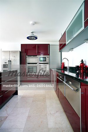 Moonraker. Looking along the kitchen. Architects: Paul Humphries Architects