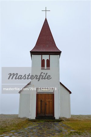 Hölzerne Kirche, Hellnar, Snaefellsnes Halbinsel, Island