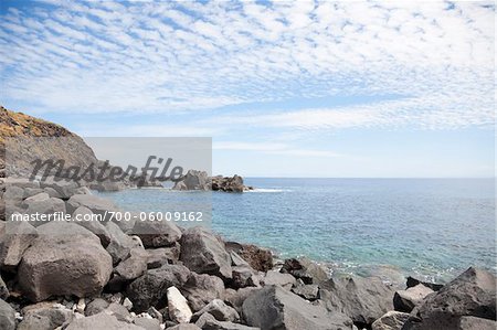 Felsige Küste, Ginostra, Stromboli Insel, Äolische Inseln, Provinz Messina, Sizilien, Italien